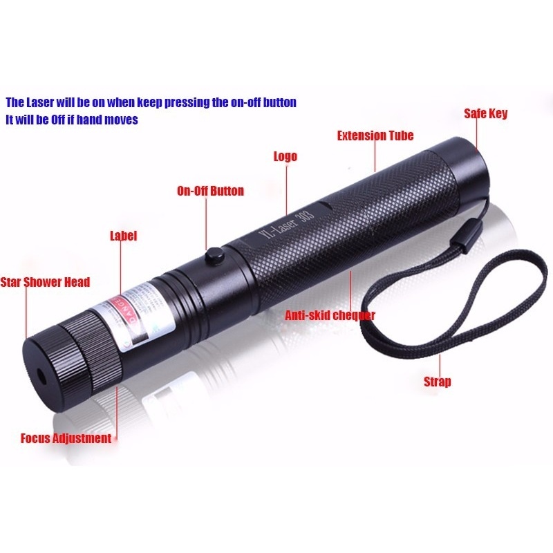 Rechargeable Green Laser Pointer Light with Star Cap