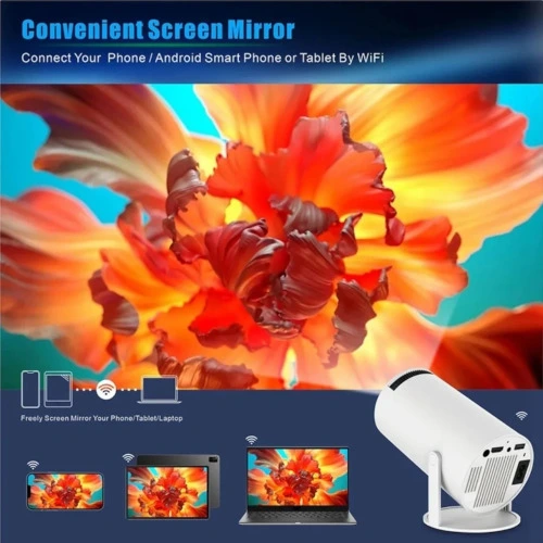 HY300 Smart Android Projector with 2.4/5G WiFi & Auto Keystone