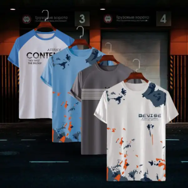Premium Imported Chine PP Sports T-Shirt 4 Pcs Combo
