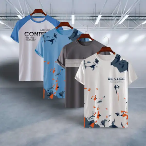 Premium Imported Chine PP Sports T-Shirt 4 Pcs Combo