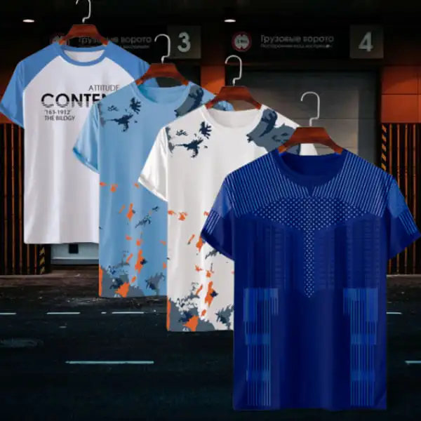 Premium Imported Chine PP Sports T-Shirt 4 Pcs Combo