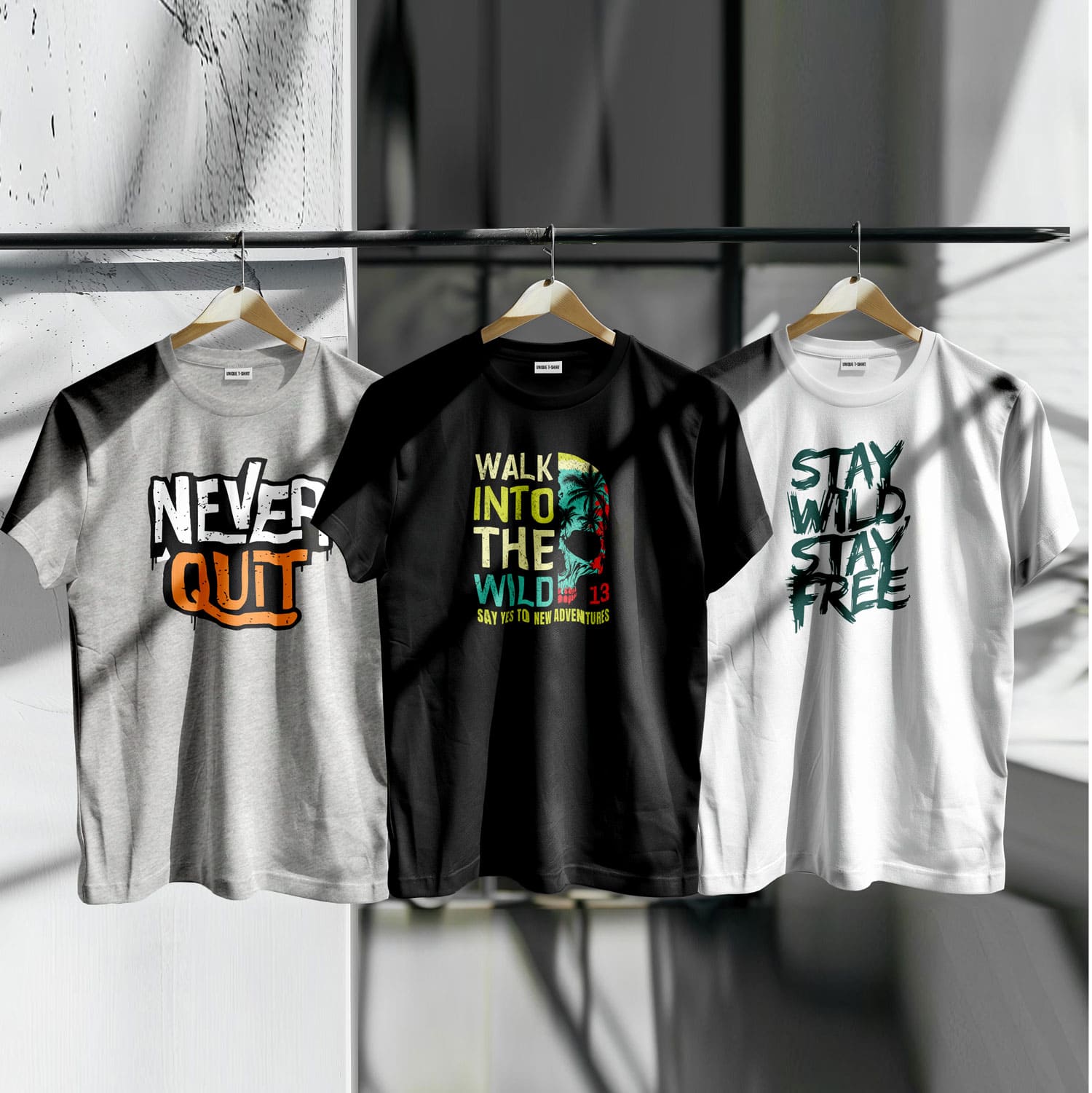 Unique Design Cotton T-Shirt 3-Piece Combo Pack for Men