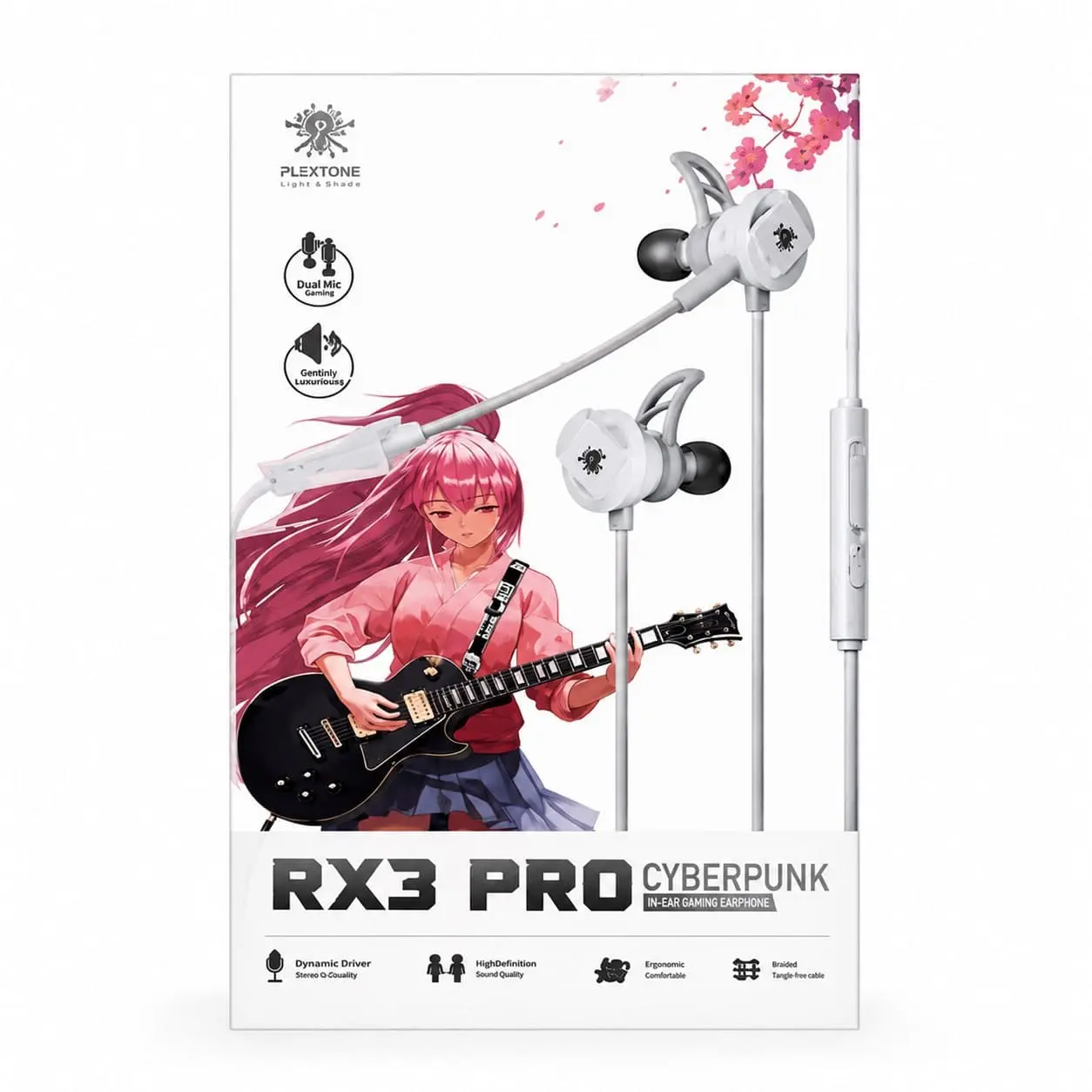 PLEXTONE RX3 Pro Cyberpunk Gaming Earphone - Dual Mic, Deep Bass