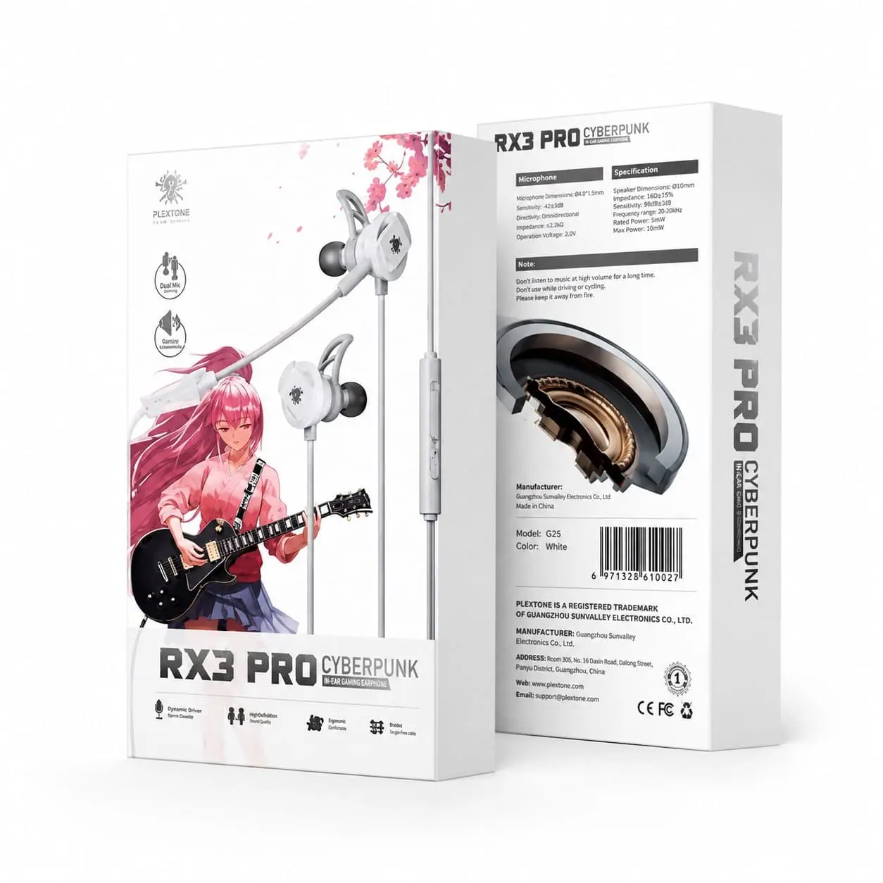 PLEXTONE RX3 Pro Cyberpunk Gaming Earphone - Dual Mic, Deep Bass