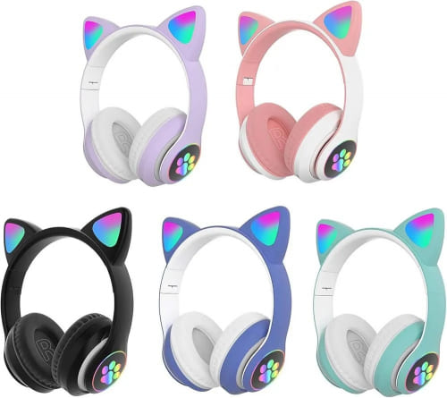 CAT STN-28 Wireless Cat Ear Headset - Bluetooth 5.0, Stylish Over-Ear